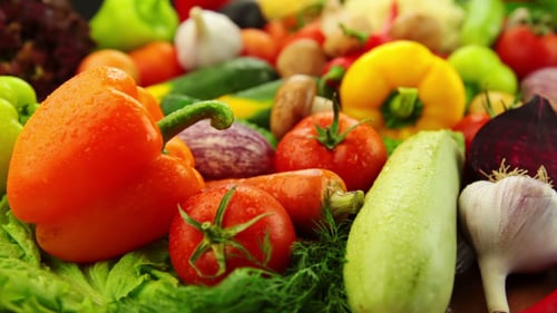 Assorted Fresh Vegetables Close-Up Still Life