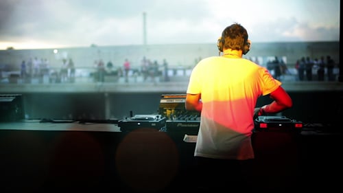 Dj Looking Out To The Crowd Music Festval 2