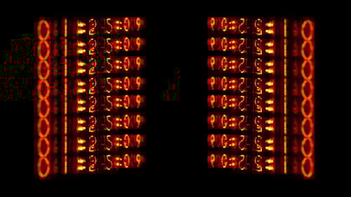 Abstract Digital Number Matrix Flashing on Black