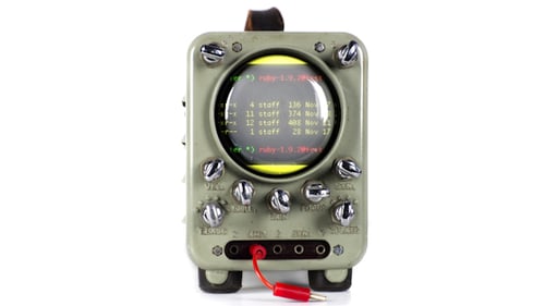 Retro Monitor Displays Lines of Colorful Computer Code