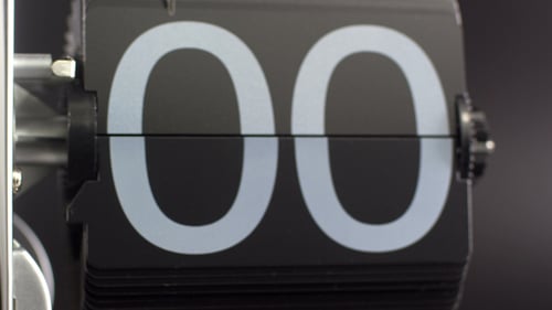 Retro Flip Clock Displaying Numbers