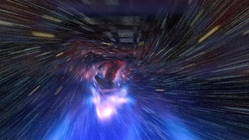 Displaced Wormhole Space Tunnel 4K