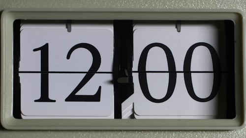 Split-Flap Display Close Up Showing Random Numbers