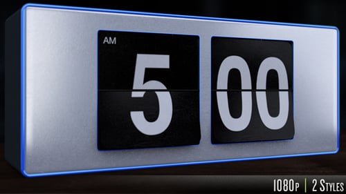 Klappuhr um 5 Uhr morgens