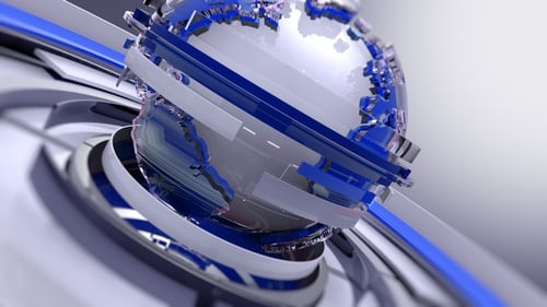 Broadcast News Backdrop Seamlessly Loop Blue