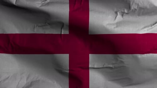 Realistic Waving England Flag Animation