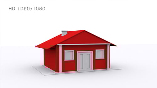 Minimalist House Build Up 3D Animation