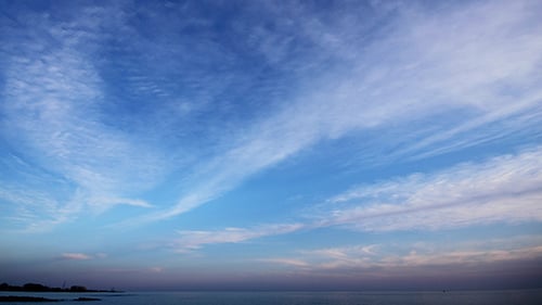 Evening Clouds And Sea