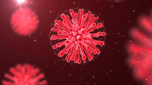 Microscopic View Of A Virus Cell Background V3