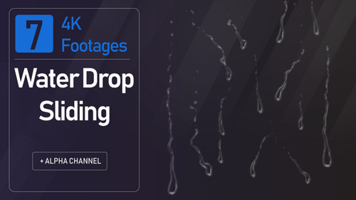 Realistic Water Drop Slide and Drip Overlay Animations