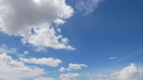 Time lapse of white cloud moving pass around sky background