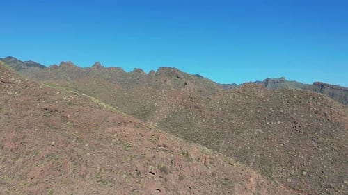 Aerial View. Beautiful Landscape of Green Mountain Range. Panoramic View of Mountains Range