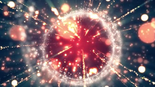Abstract Sparkling Particle Burst Background Loop