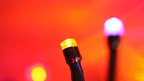 Colorful Holiday Lights Abstract Background