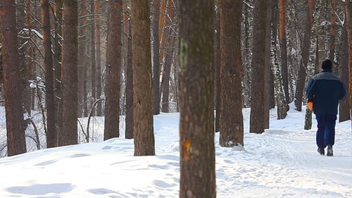 Winter jogging.