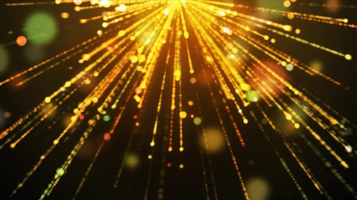 Golden Particles Falling Light Beams Background Animation