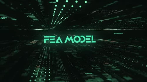 Sci Fi Digital Data Word Fea Model