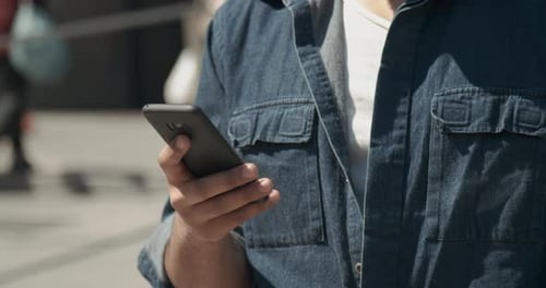 Typing Message Outdoors