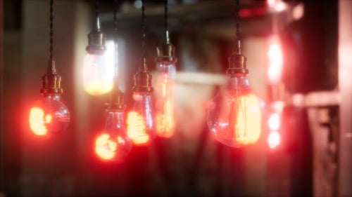 Old Retro Vintage Incandescent Light Bulb
