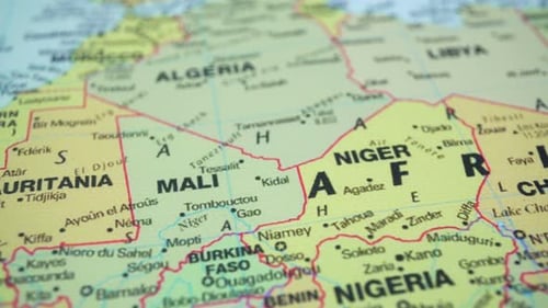 Close Up Map of Africa