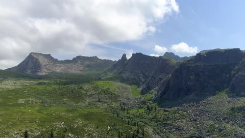 Aerial View Summer Mountain Landscape 2