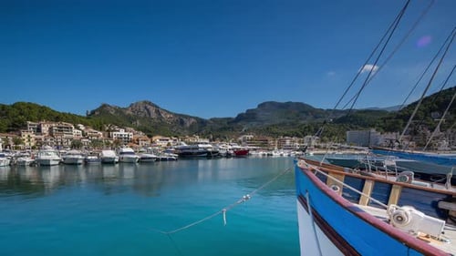soller Hafen Hafen Fischerboote Küste Meer Mallorca