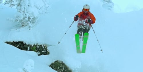 Erfahrener Skifahrer