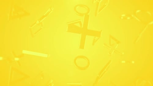 Gaming Elements Yellow Background
