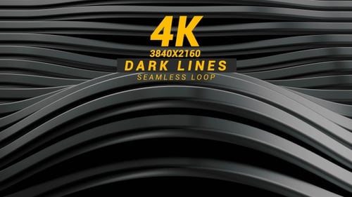 Abstract Dark Wavy Lines Seamless Loop Background