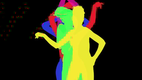 Vibrant Retro Dancing Silhouettes Loop