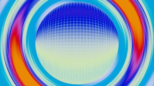 Abstract background in the center with a rotating ball 02