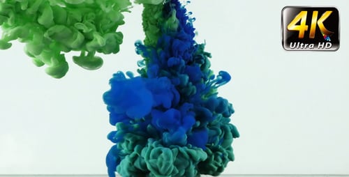 Des gouttes d'encre de peinture colorées Splash in Underwater 22
