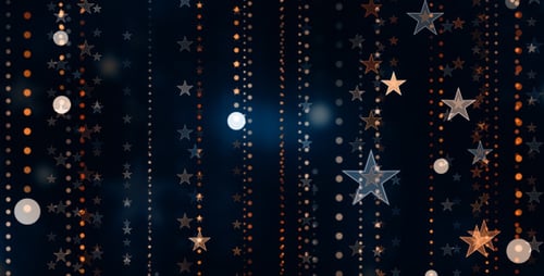 Elegant Falling Stars and Bokeh Particles Animated Background