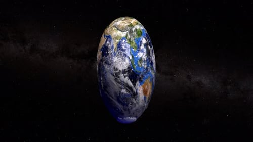 Heart Shaped Earth Globe Concept Rotating in Space