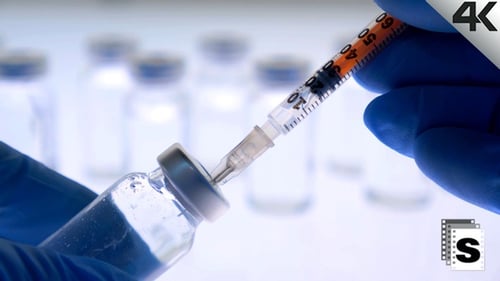 Drawing Liquid into Syringe from Vial in Lab