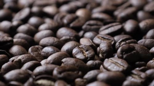 Coffee Beans Rotate Slowly