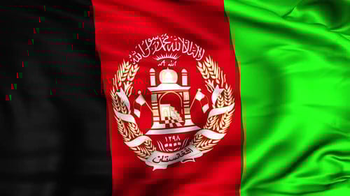 Realistic Waving Afghanistan National Flag Animation