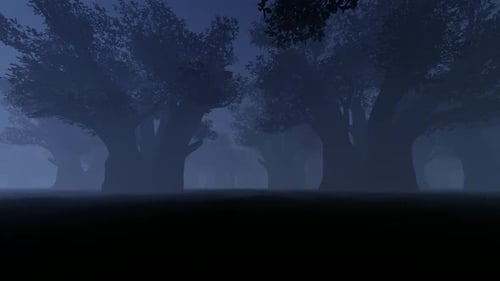Fantasy-Gruseliger Nebelwald