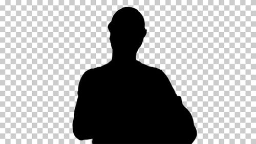 Silhouette worker, Alpha Channel