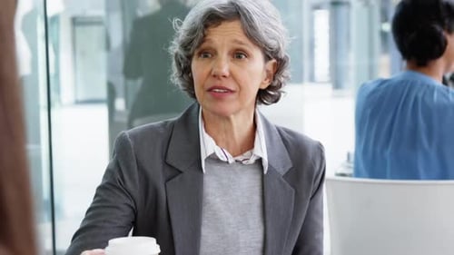 Woman Discussing Business in a Modern Office