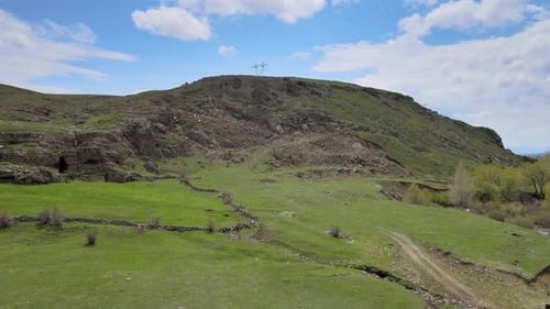 green landscape mountains nature