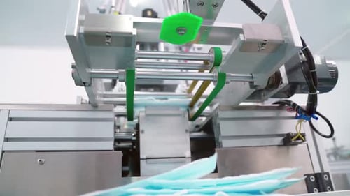 Face Mask Production Line in Modern Factory