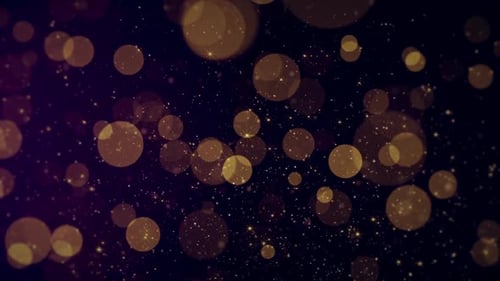 Abstract Golden Bokeh Particles Festive Background Loop