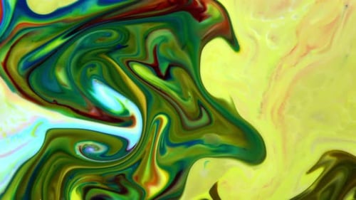 Abstract Fluid Motion with Colorful Swirls