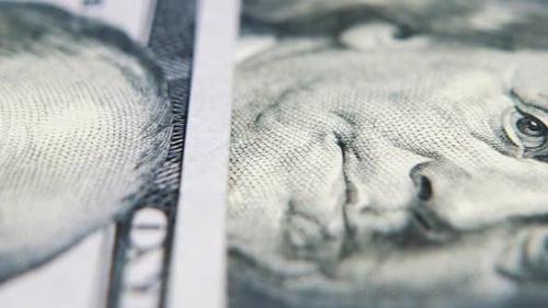 Extreme Close-Up of United States Currency