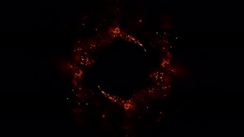 Glowing Fire Particle Circle Trail Animation