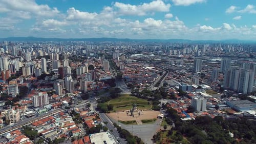 Cityscape of Sao Paulo Brazil. Stunning landscape of downtown district city.