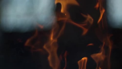 Hot As Inferno Flame Concept, Abstract Beautiful Fire with Flakes of Spark