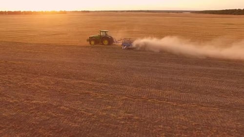 Field, Tractor and Sky.