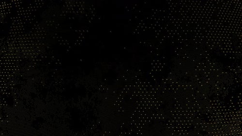 Dynamic Glowing Golden Dot Wave Background